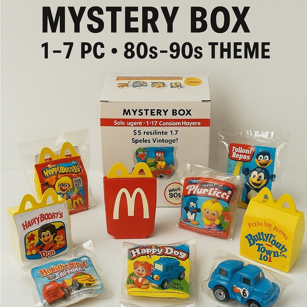 Vintage Happy Meal Mystery Box (1-7 pcs) | 80s-90s Theme!